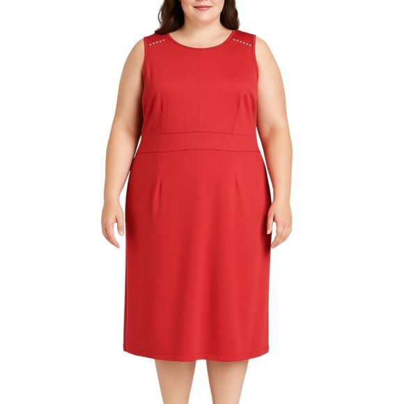 Soho Apparel Dresses & Skirts - Soho Apparel Plus Size 22W Sleeveless Dress With Silver Stud Accents & Back Zip